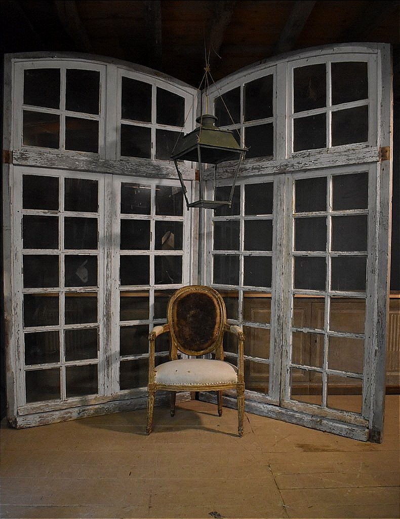 Pair Of Double Windows With Transom 
