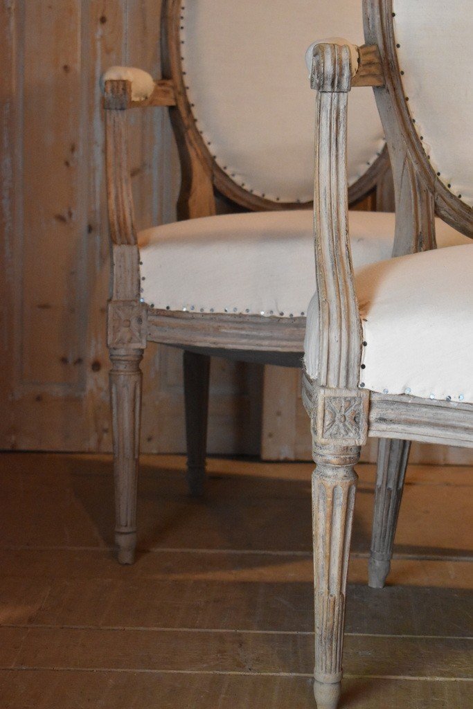 Paire De Fauteuils Louis XVI , 18eme-photo-3