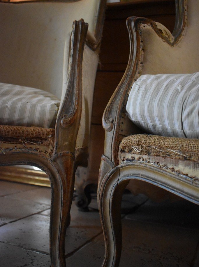 Pair Of Louis XV Style Bergeres-photo-3