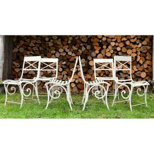Serie de 6 Chaises de jardin
