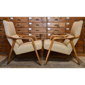 Pair Of Armchairs By Bertil Fridhagen