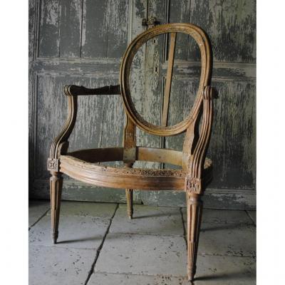  Fauteuil LXVI 18eme, Estampillé De Georges Jacob