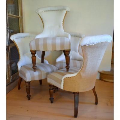 Set Of 4 Napoleon III Fireside Chairs