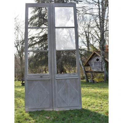 Double Old Glass Door