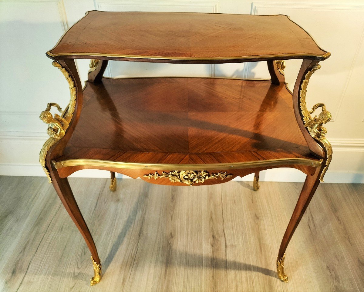 Table à Thé Style Louis XV  circa 1900-photo-3