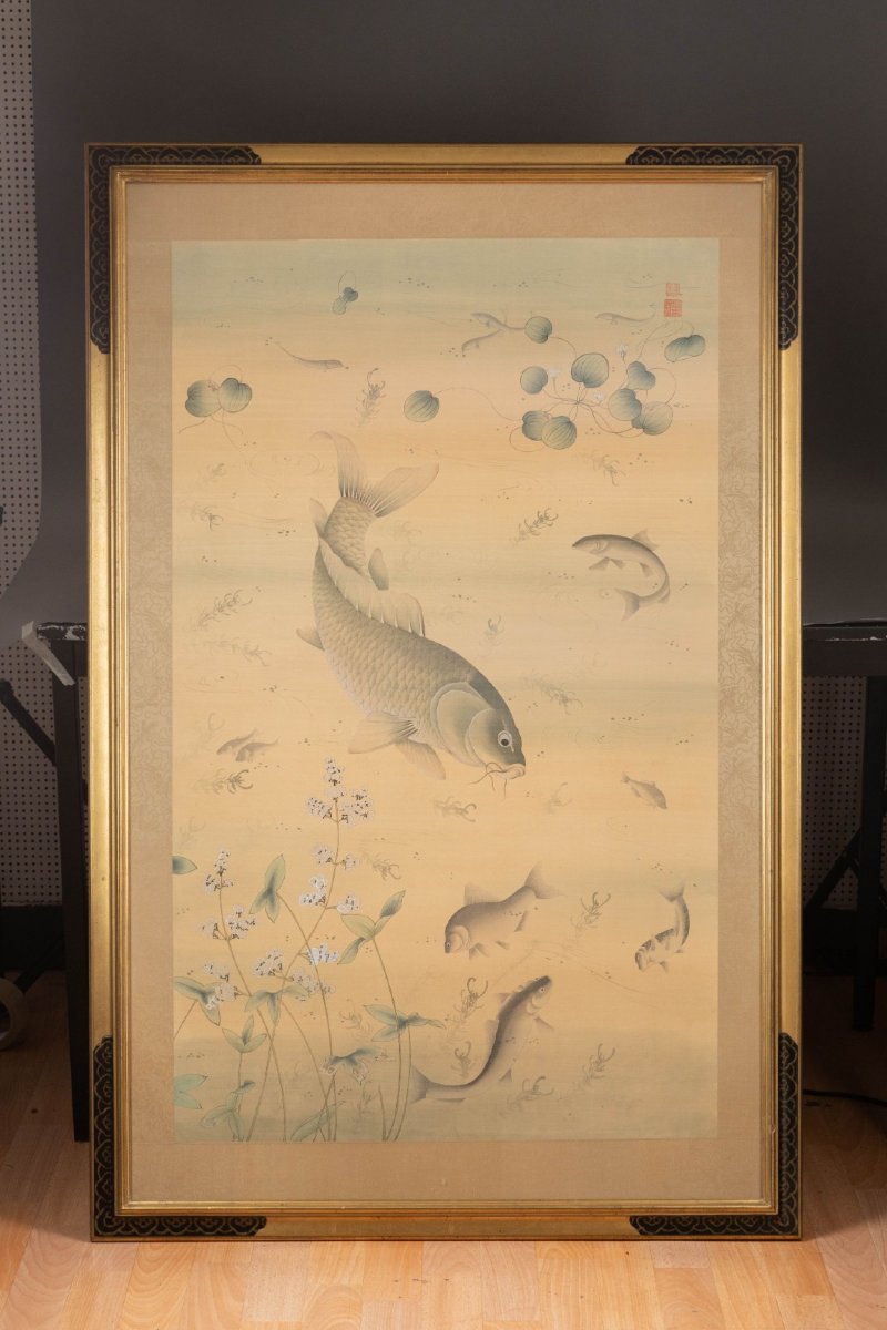 Large Asian Silk Painting