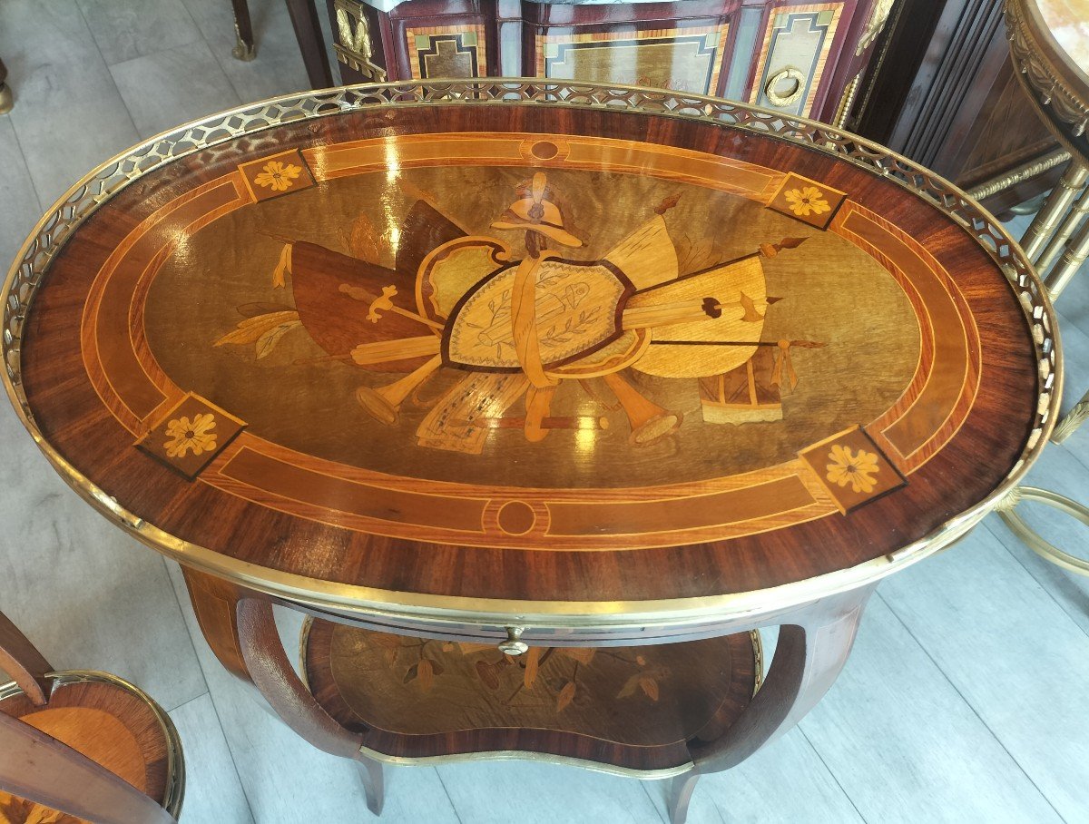 Pair Of Marquetry Tables -photo-1