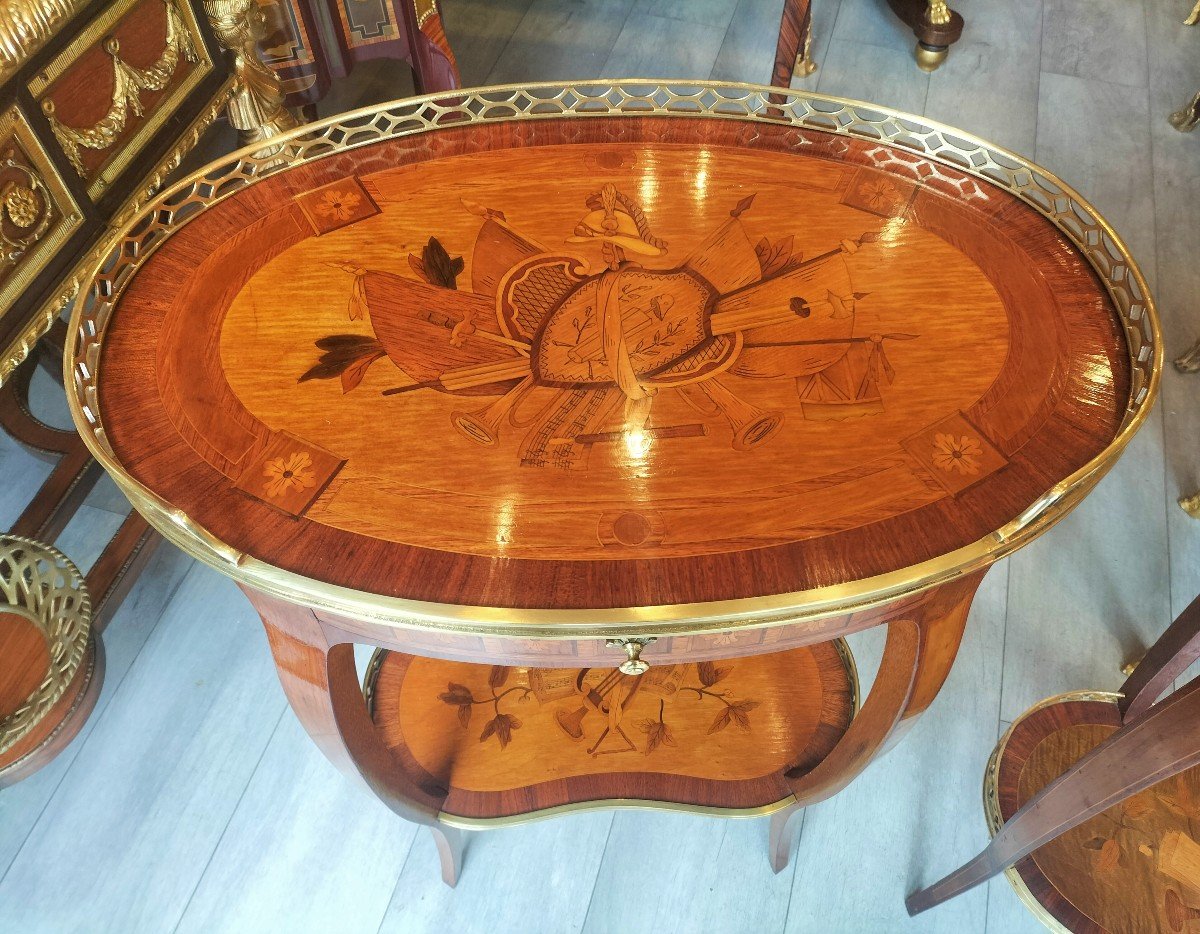 Pair Of Marquetry Tables -photo-6