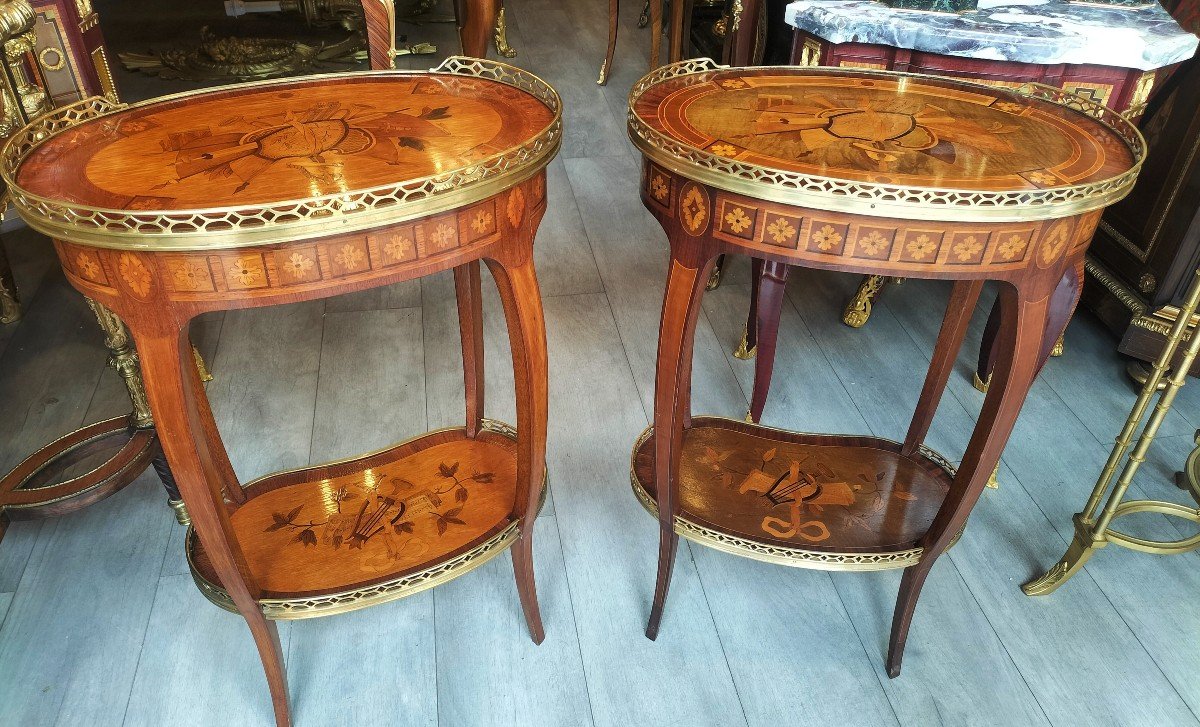 Pair Of Marquetry Tables -photo-7
