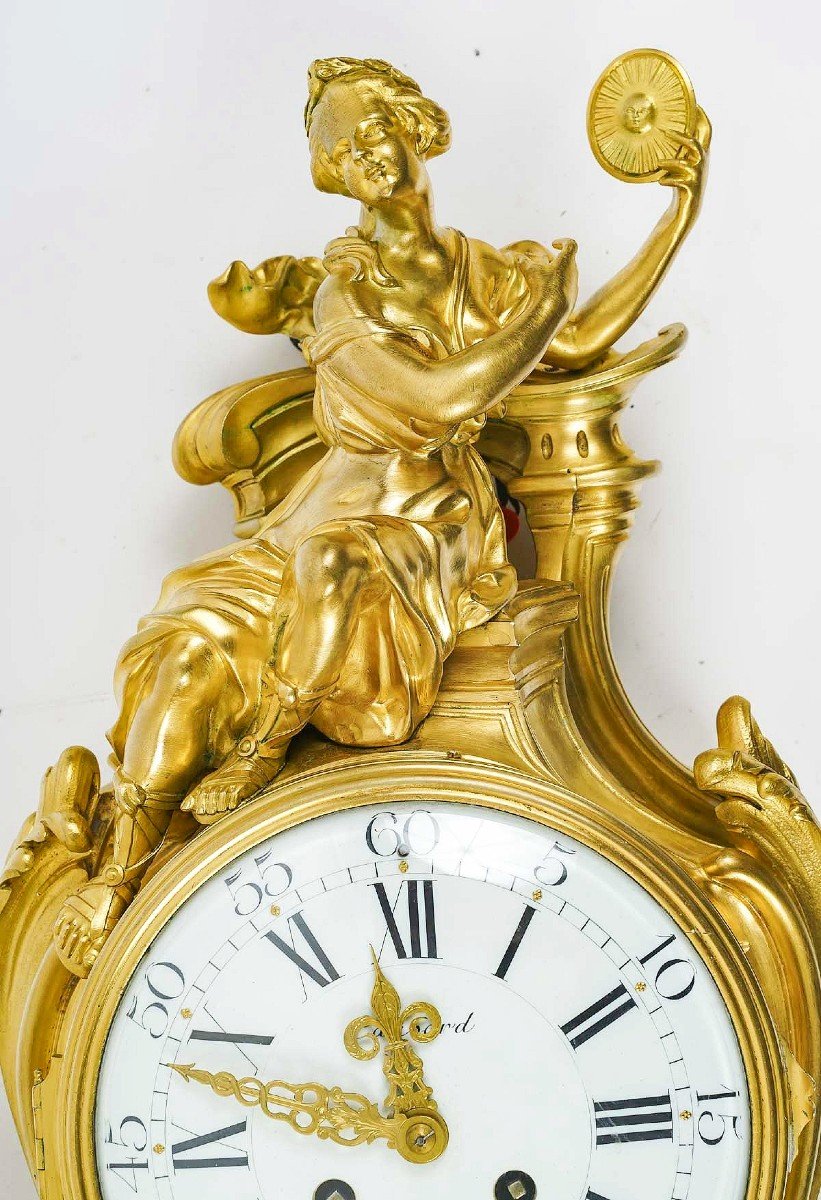 Important Wall Cartel And Its Console In Gilt Bronze -photo-3