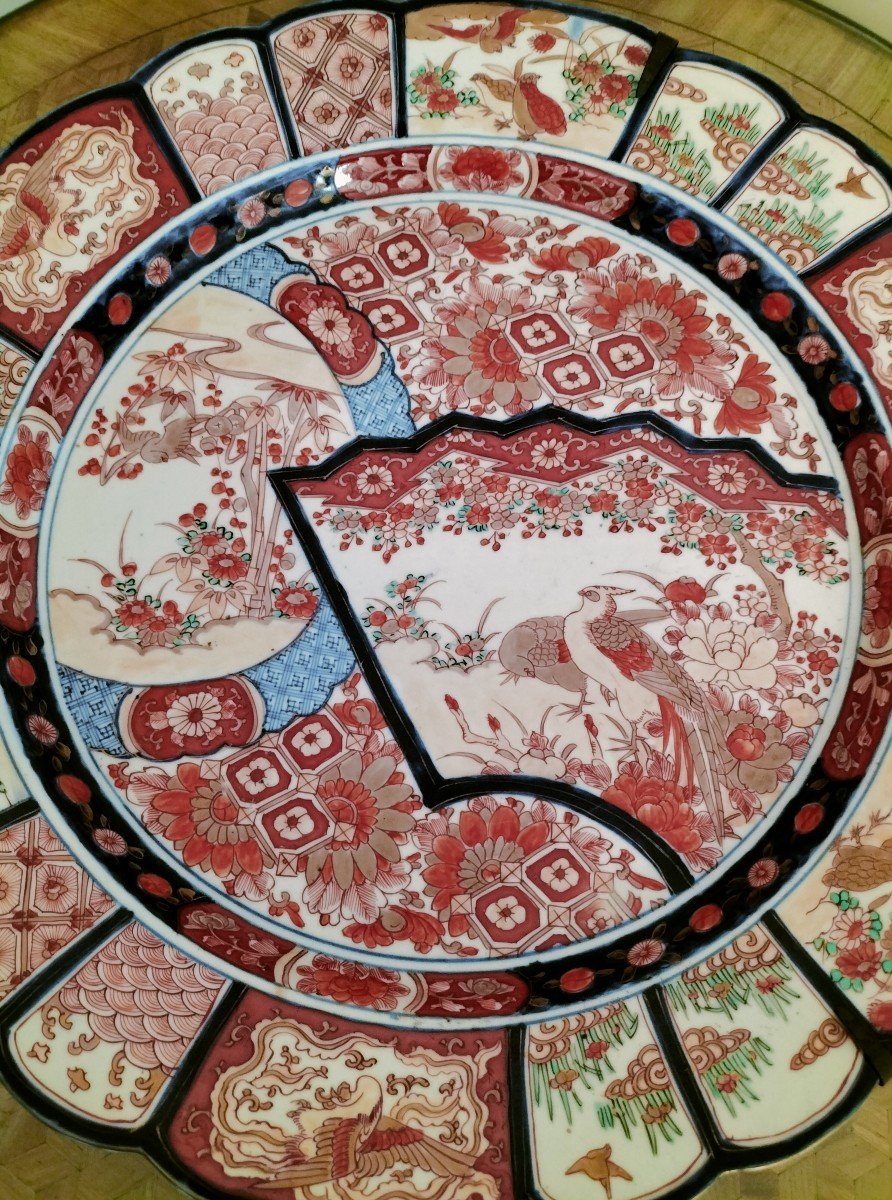 Important Plat En Porcelaine Imari Japon-photo-3
