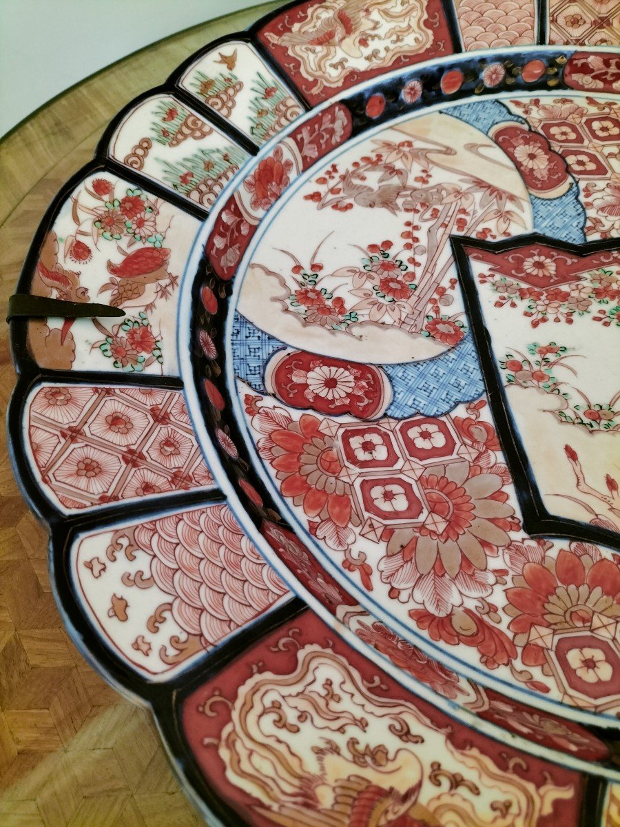 Important Plat En Porcelaine Imari Japon-photo-2