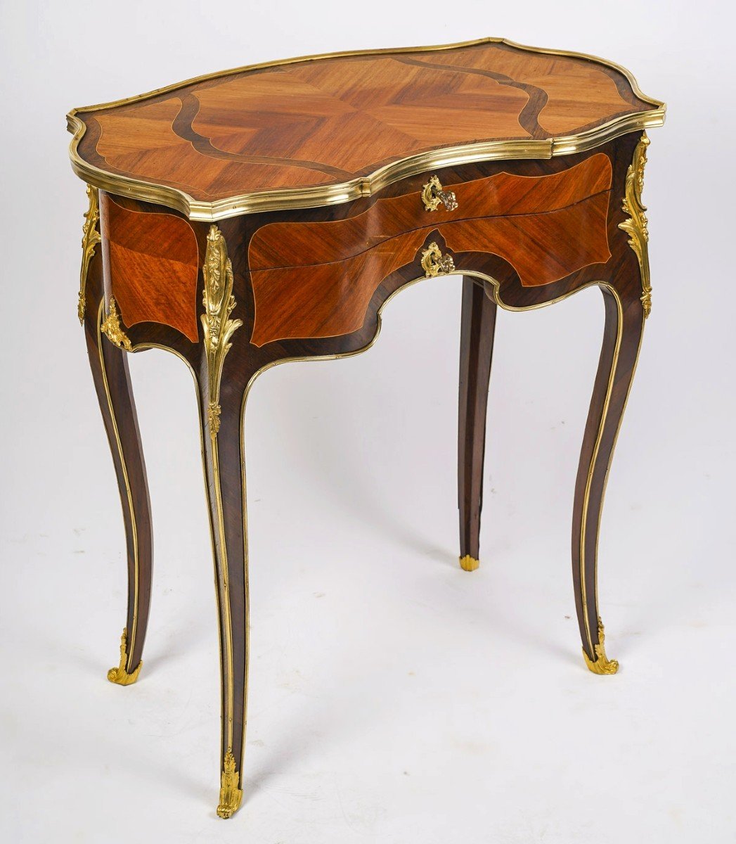 Table De Salon Style Louis XV Estampillée Millet-photo-4