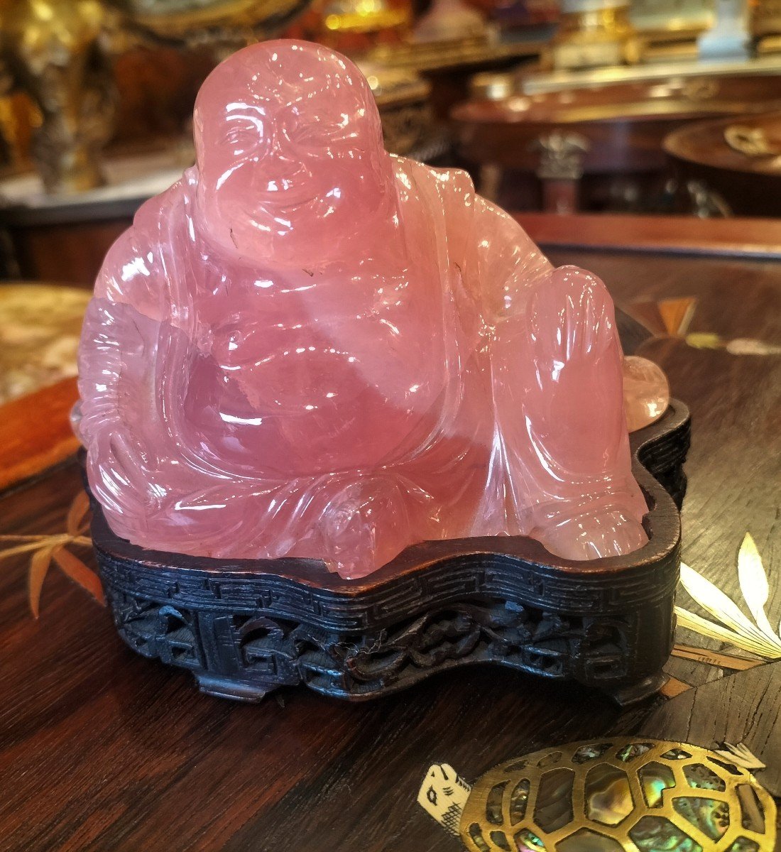 Rose Quartz Buddha China 