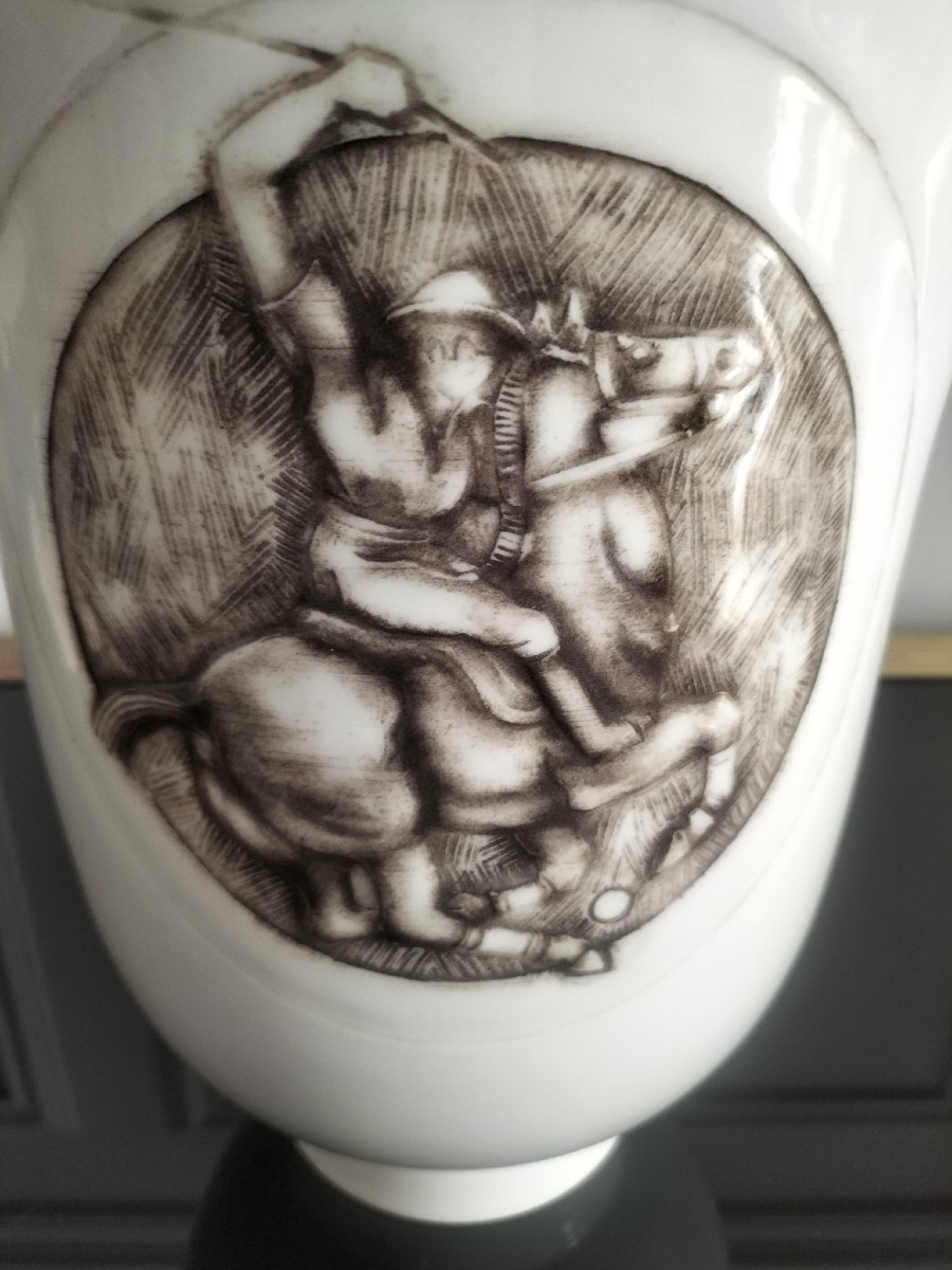 Sèvres Manufacture Porcelain Vase Decorated By Pierre Auguste Gaucher 1939-photo-4