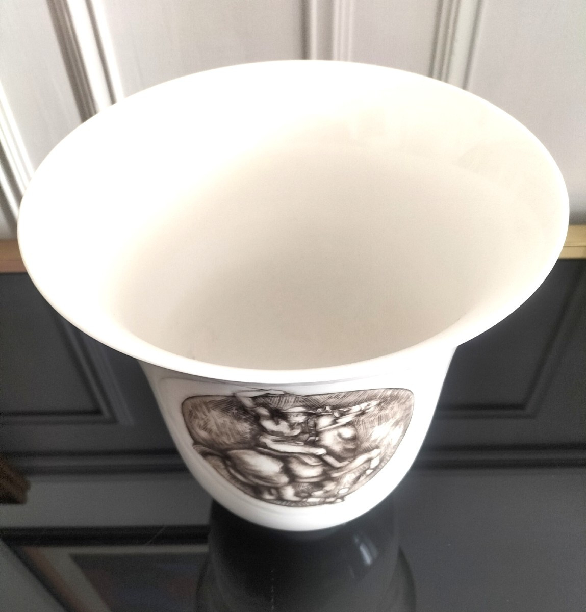 Sèvres Manufacture Porcelain Vase Decorated By Pierre Auguste Gaucher 1939-photo-3