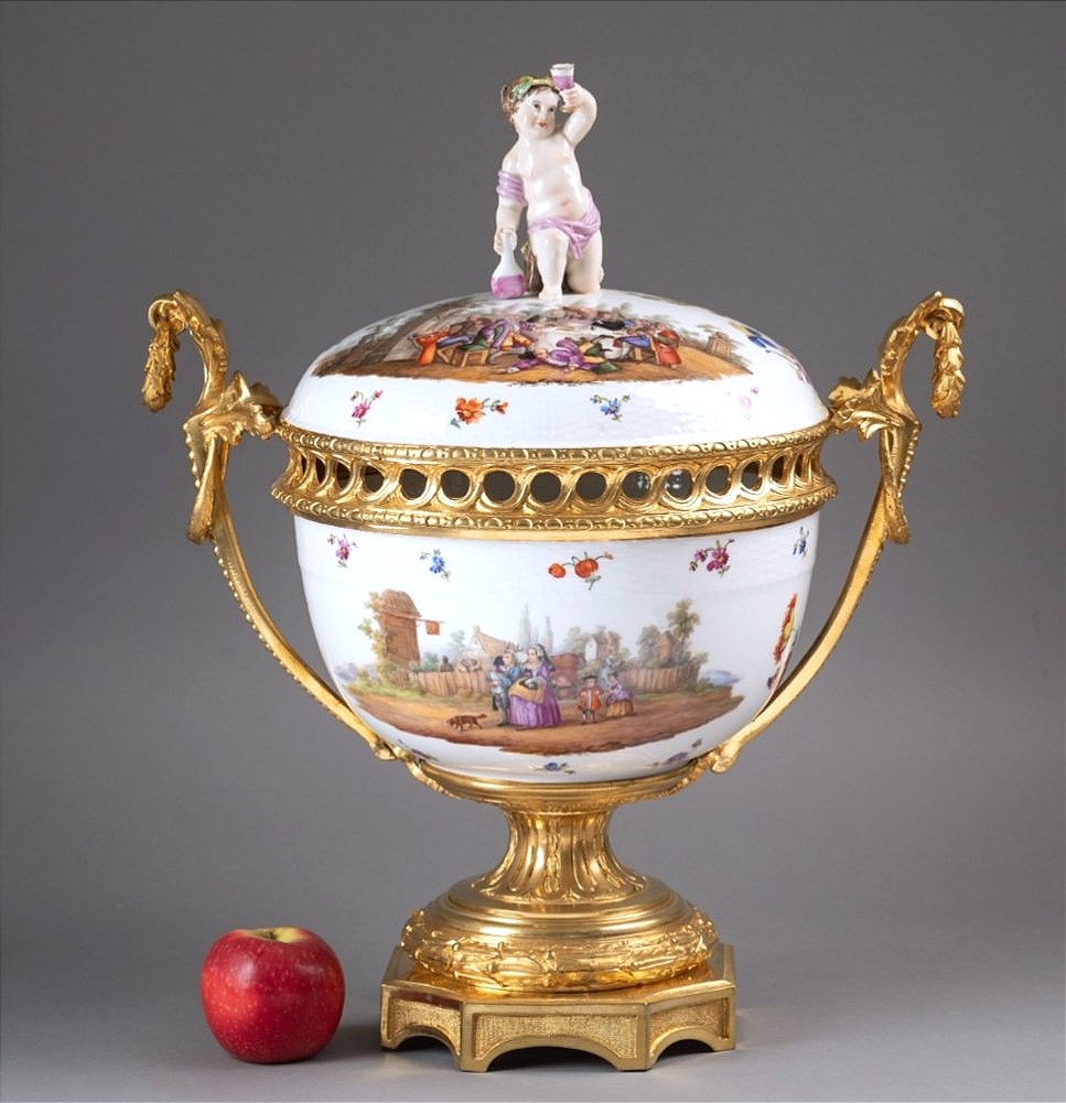 Important Berlin Porcelain And Gilt Bronze Incense Burner, 19th Century 