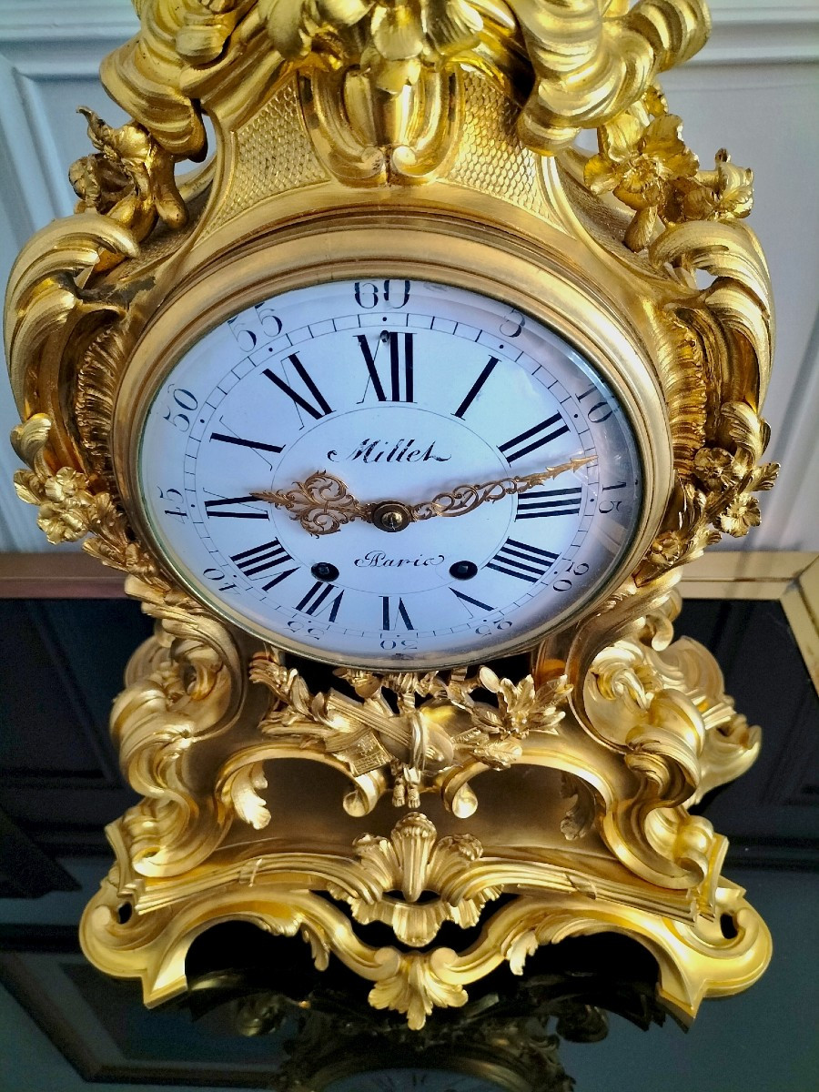 Important Gilded Bronze Cartel From The Napoleon III Period -photo-3