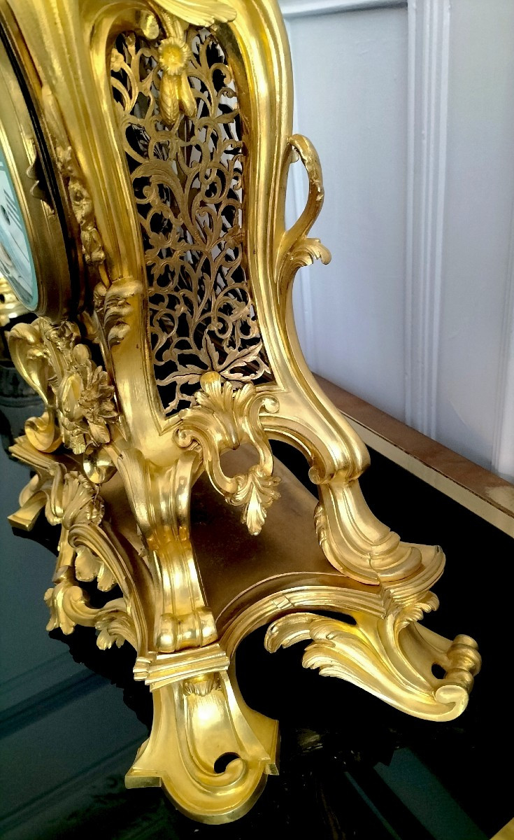 Important Gilded Bronze Cartel From The Napoleon III Period -photo-5