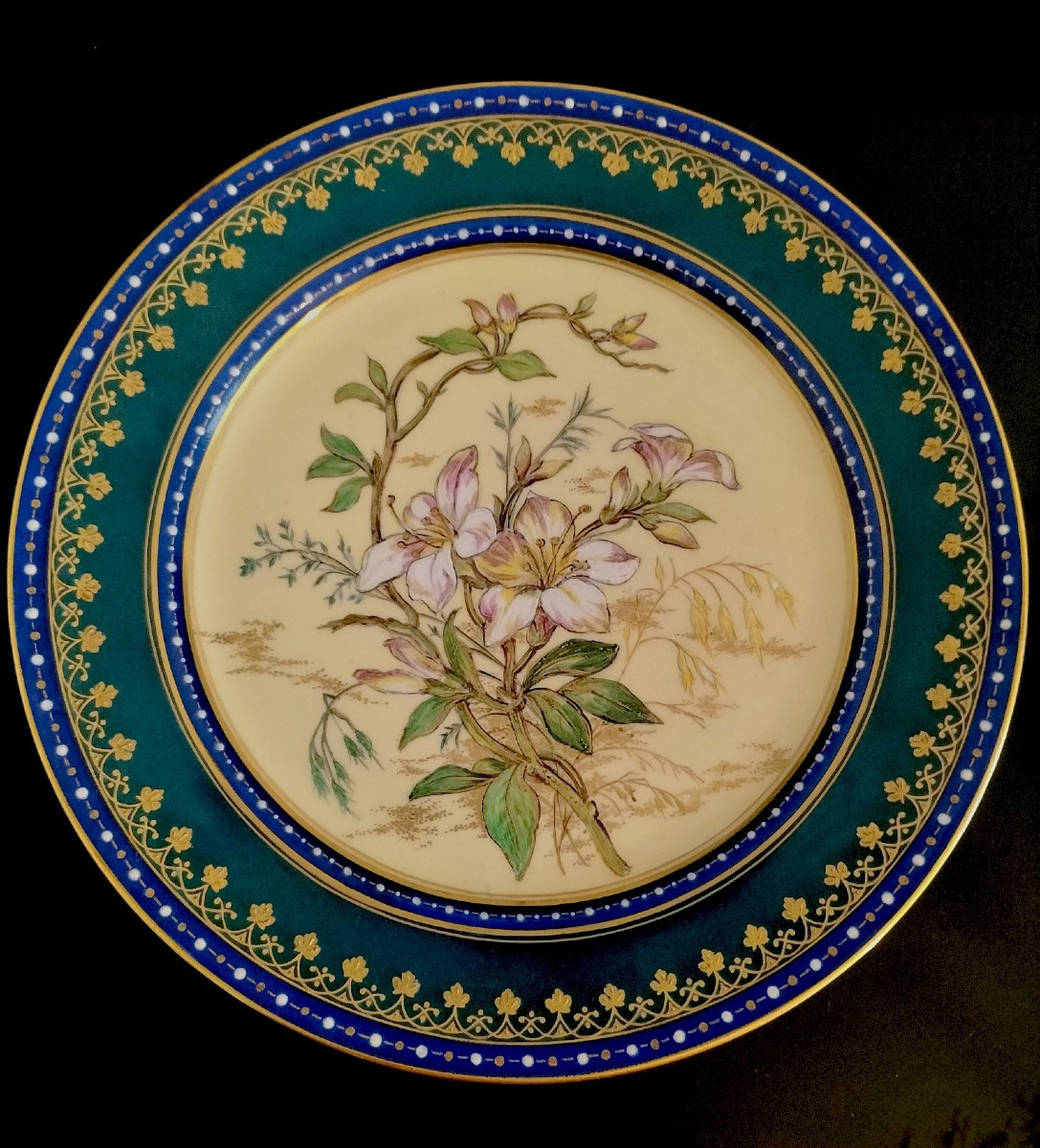Manufacture de Sèvres Rare suite de 6 assiettes en porcelaine -photo-2