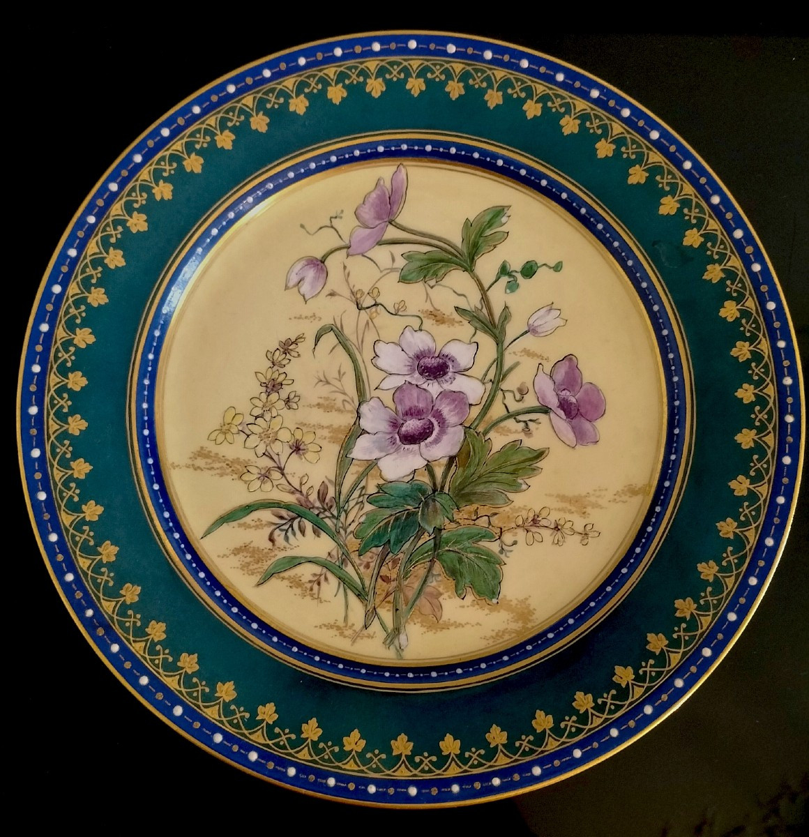 Manufacture de Sèvres Rare suite de 6 assiettes en porcelaine -photo-3