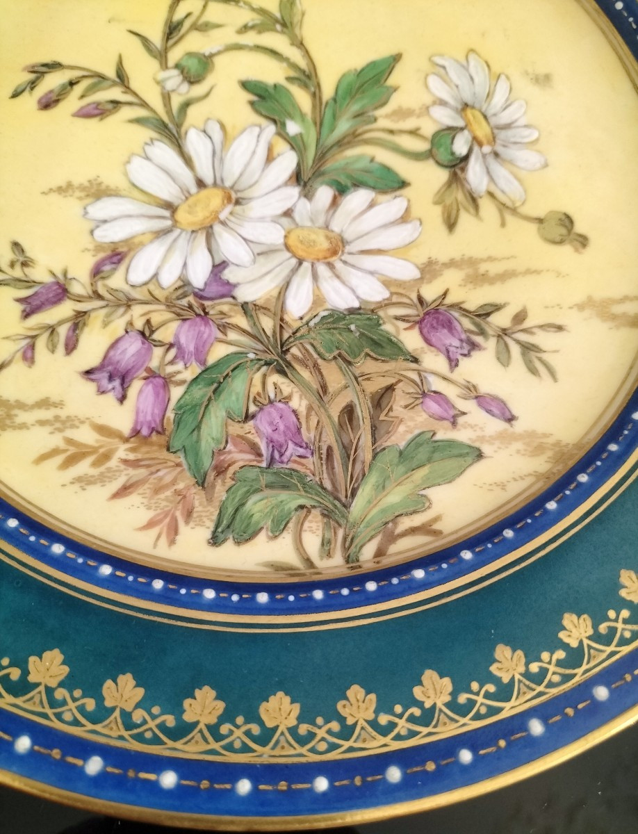 Manufacture de Sèvres Rare suite de 6 assiettes en porcelaine -photo-4
