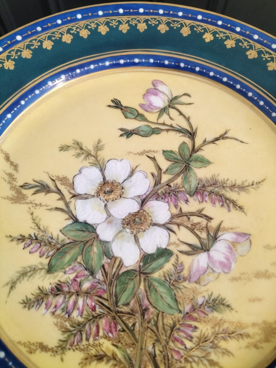 Manufacture de Sèvres Rare suite de 6 assiettes en porcelaine -photo-6