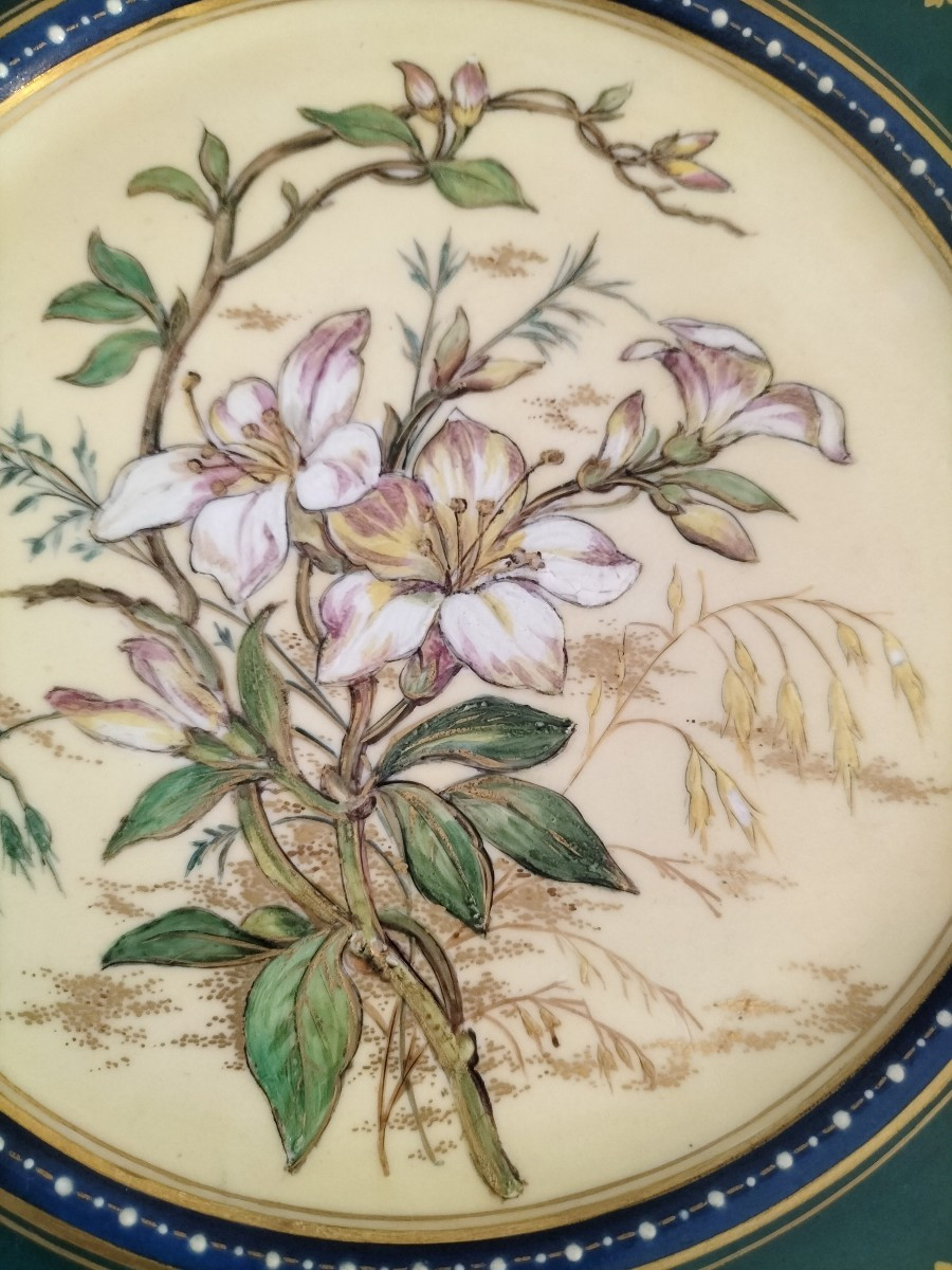 Manufacture de Sèvres Rare suite de 6 assiettes en porcelaine -photo-8