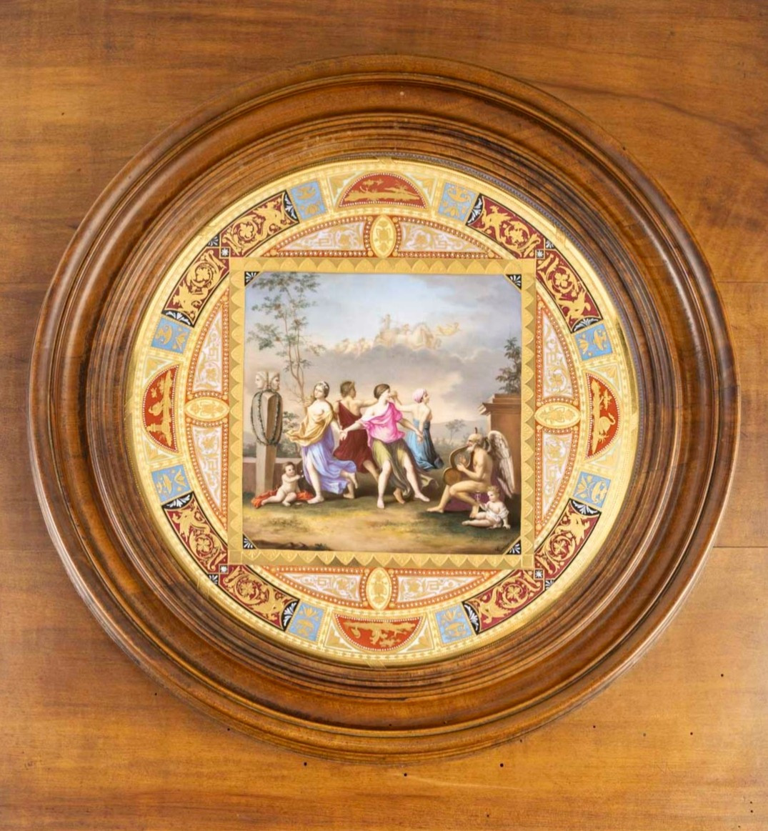 Plaque en porcelaine attr. à Vienne 19ème siècle -photo-2