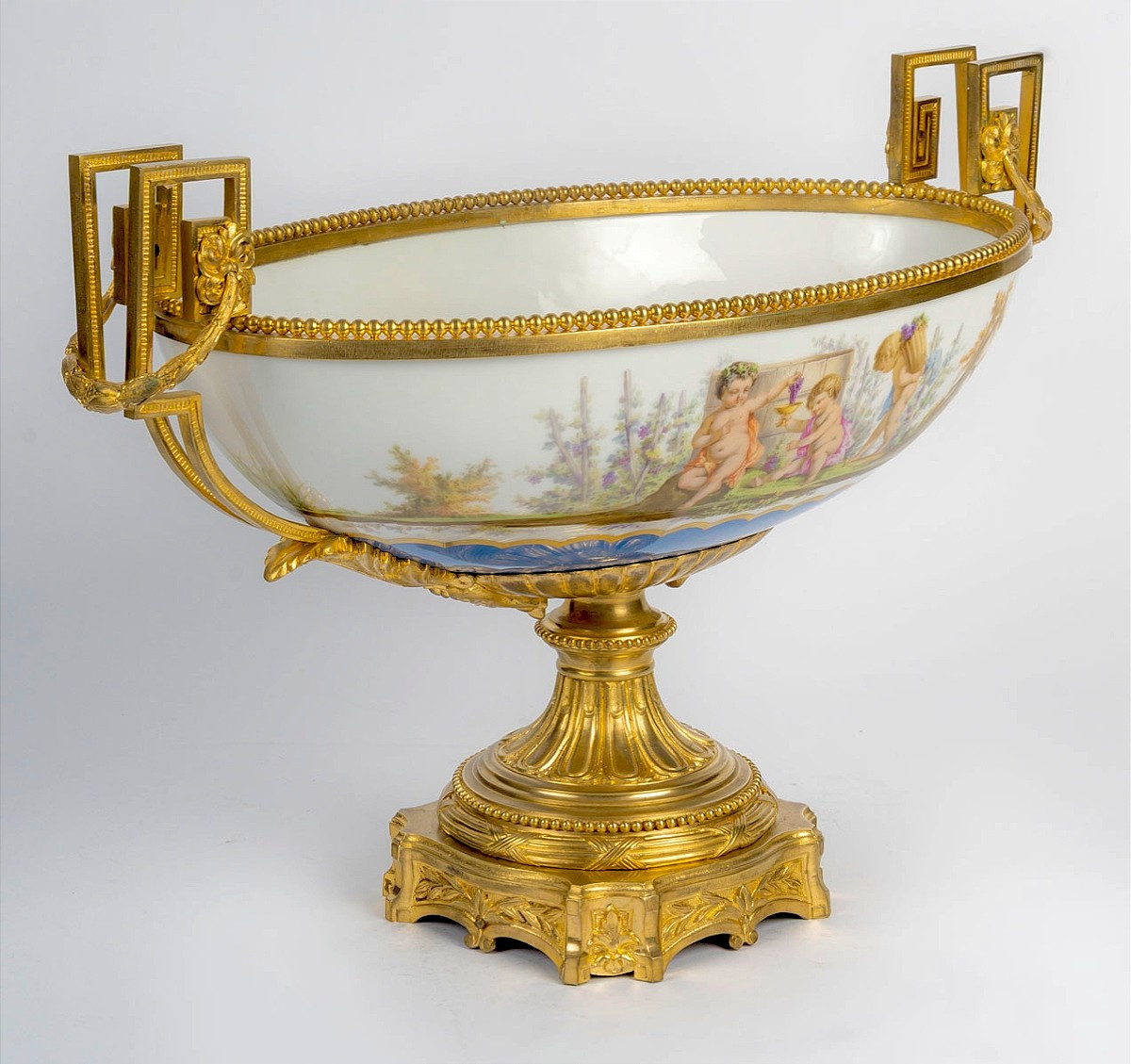 Important Paris Porcelain Planter, Napoleon III Period -photo-3
