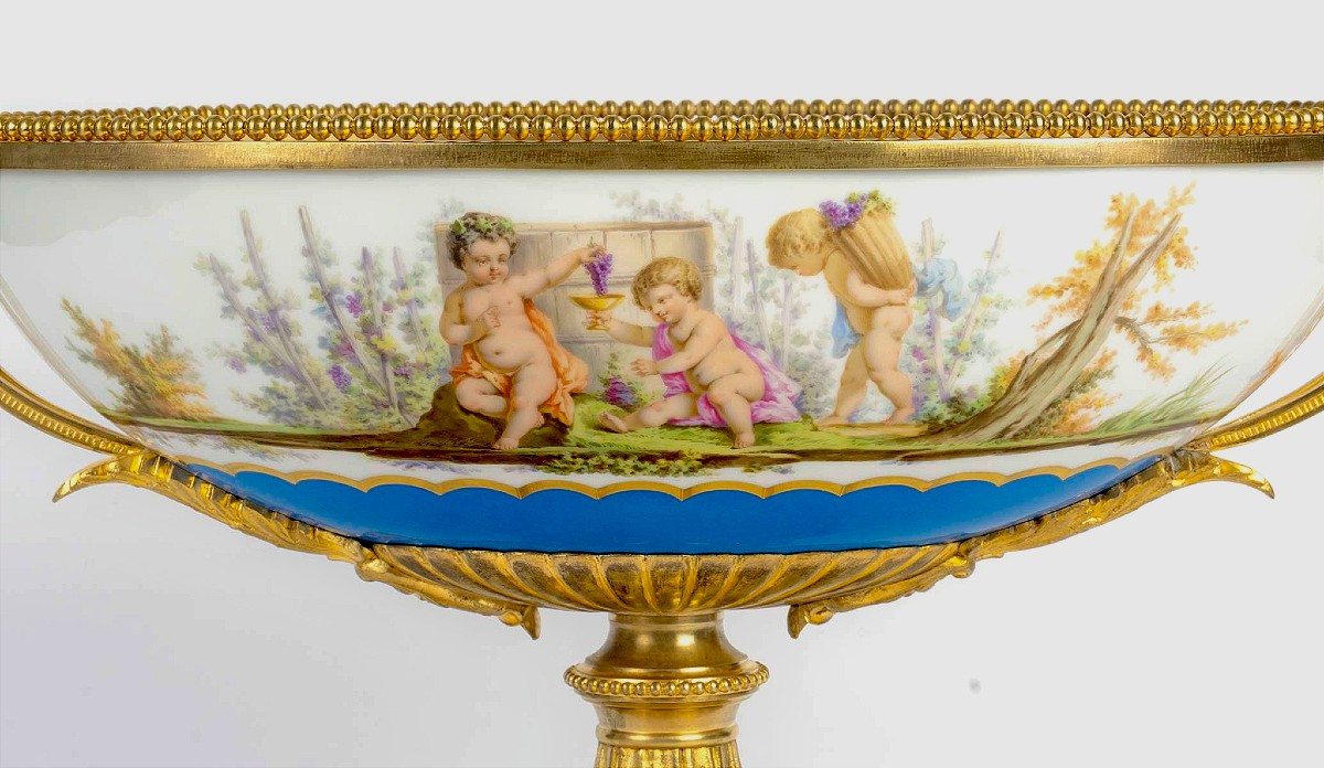 Important Paris Porcelain Planter, Napoleon III Period -photo-5