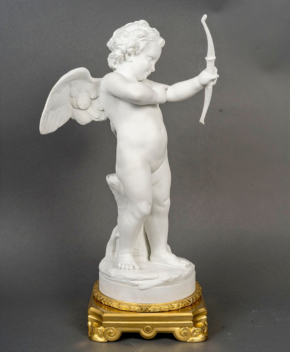 Biscuit Sculpture With Gilt Bronze Mount After Boizot, 19th Century -photo-2