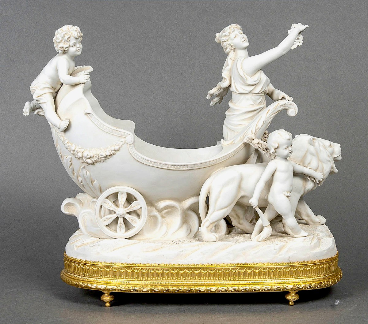 Biscuit And Gilt Bronze Sculpture, Thuringia, Germany -photo-2