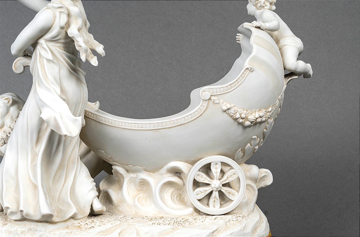 Biscuit And Gilt Bronze Sculpture, Thuringia, Germany -photo-3