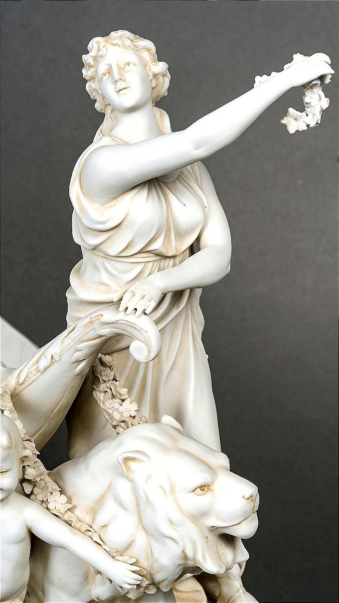 Biscuit And Gilt Bronze Sculpture, Thuringia, Germany -photo-5