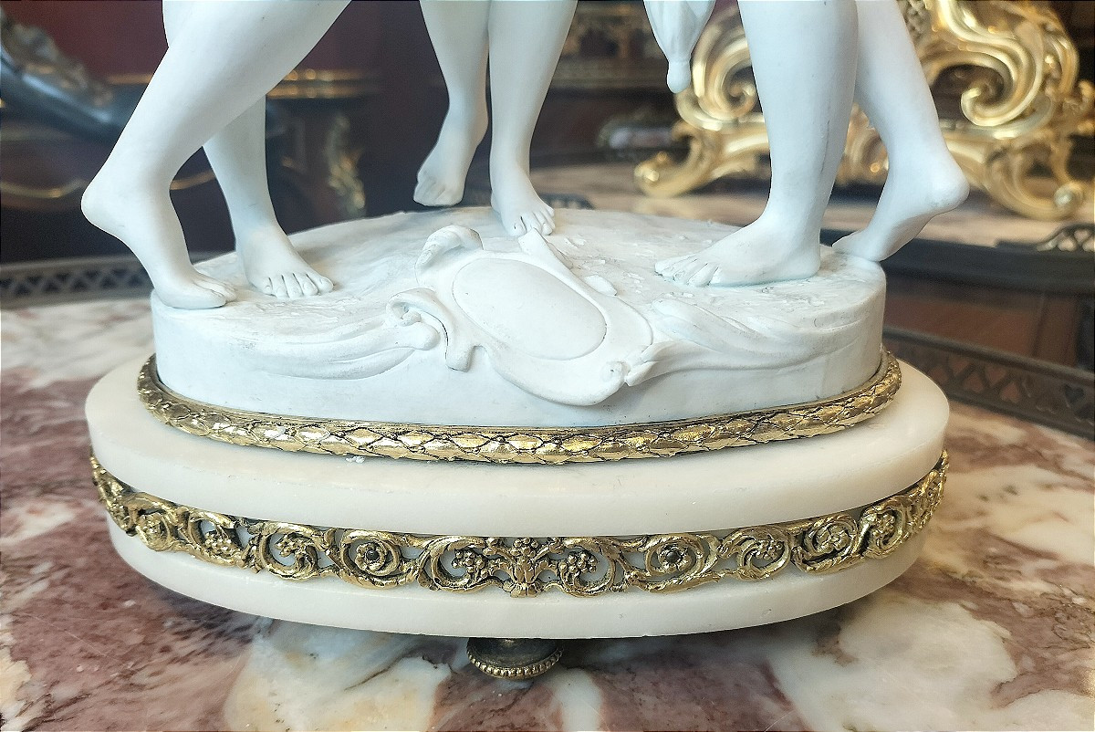 Sèvres Biscuit Sculpture "the 3 Graces" 19th Century -photo-8