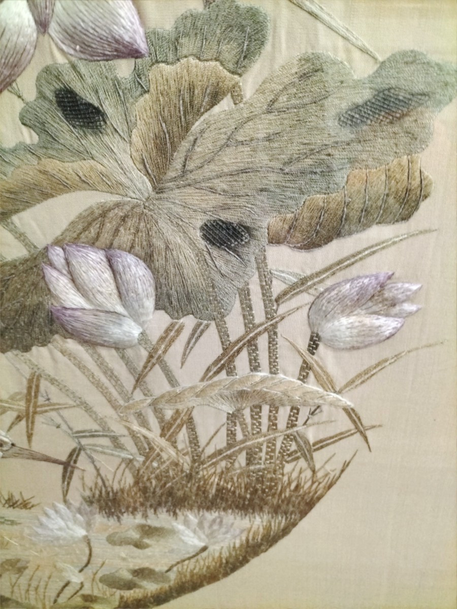 Important Indochinese Silk Embroidery-photo-4