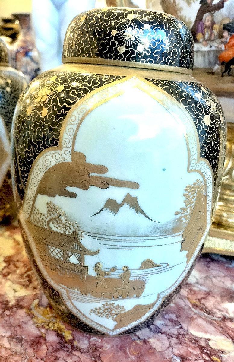 Pair Of Paris Samson Porcelain Ginger Jars Japanese Style -photo-3