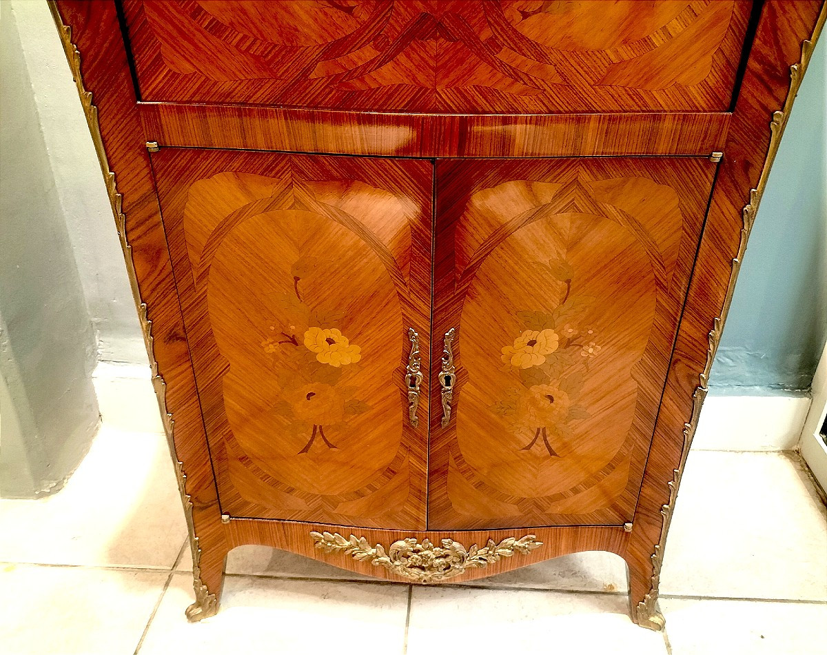 Secrétaire en marqueterie style Louis XV-photo-1