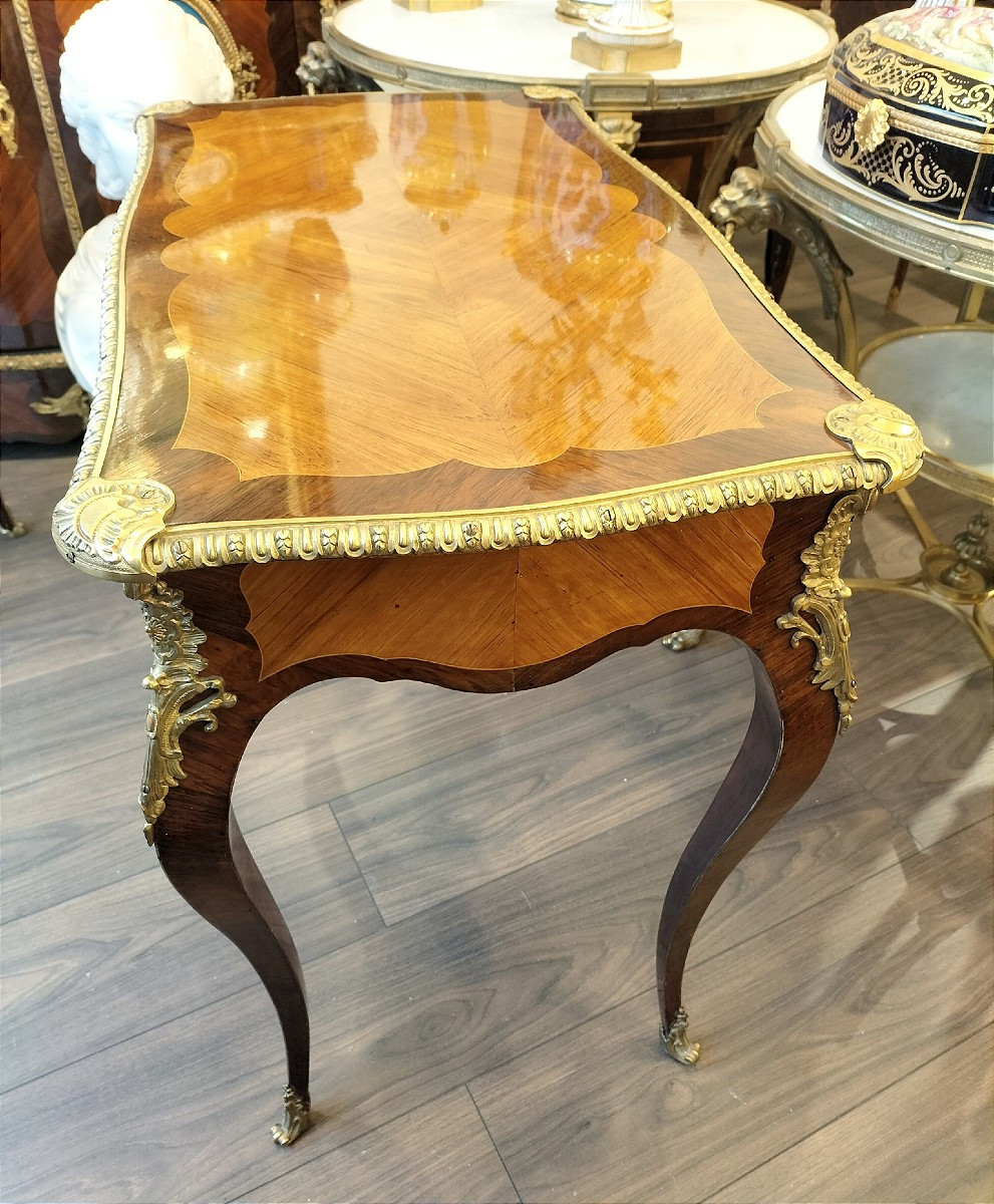 Table de salon pouvant former petit bureau Époque Napoléon III -photo-3