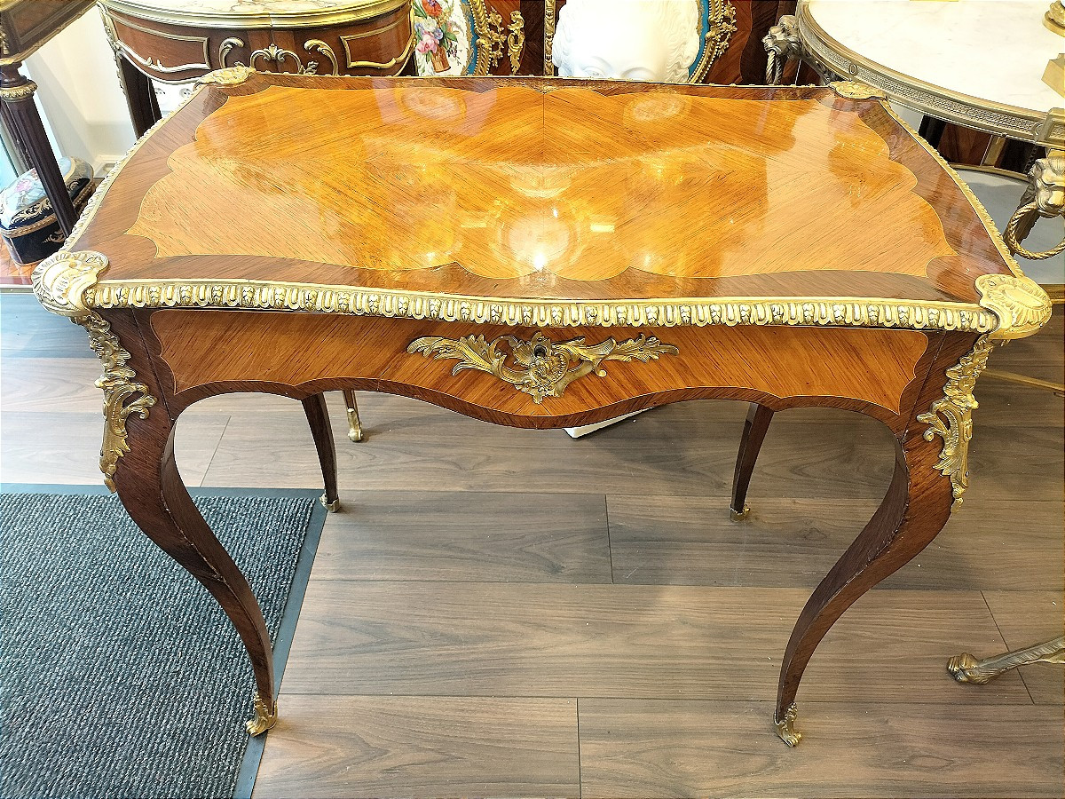 Table de salon pouvant former petit bureau Époque Napoléon III -photo-2