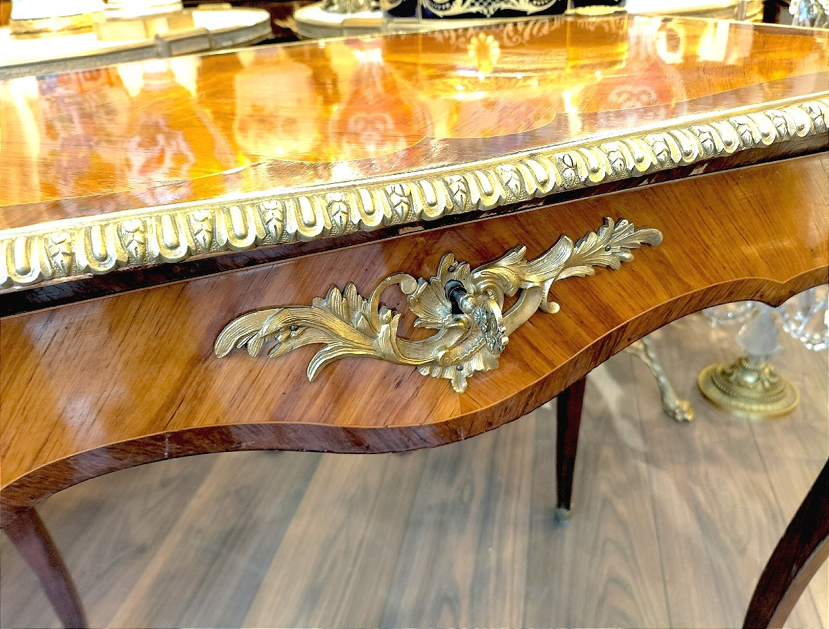 Table de salon pouvant former petit bureau Époque Napoléon III -photo-4