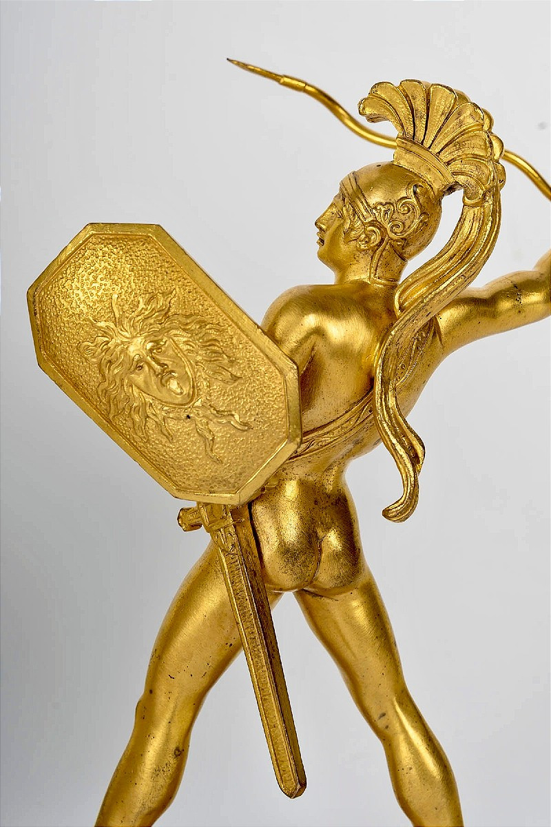 Pair Of 19th-century Neoclassical Style Gilt Bronze Sculptures -photo-2