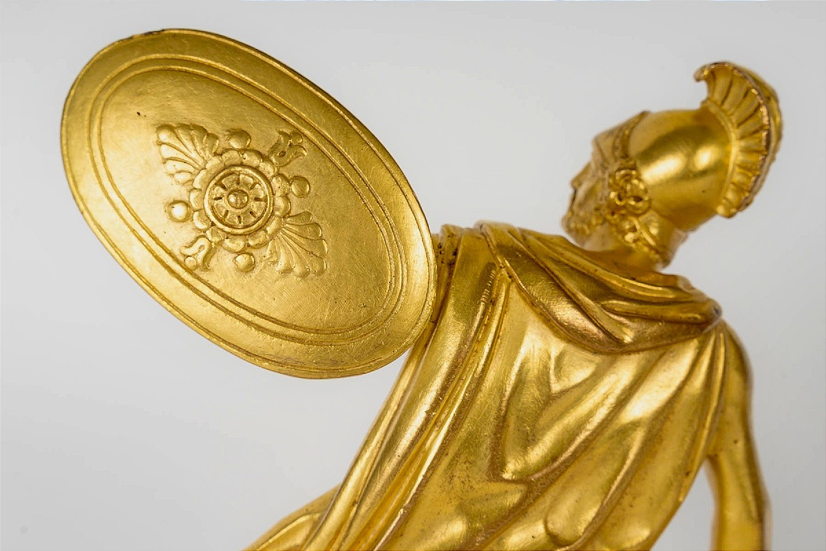 Pair Of 19th-century Neoclassical Style Gilt Bronze Sculptures -photo-3