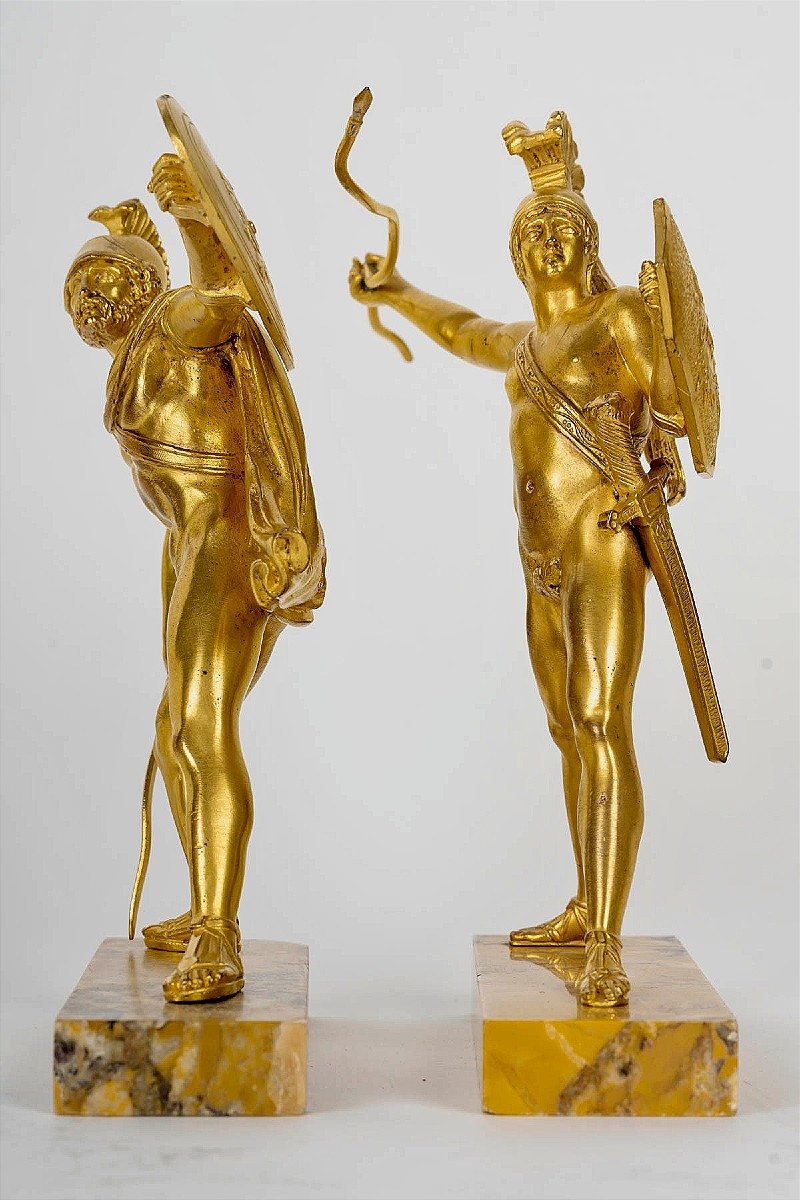 Pair Of 19th-century Neoclassical Style Gilt Bronze Sculptures -photo-5