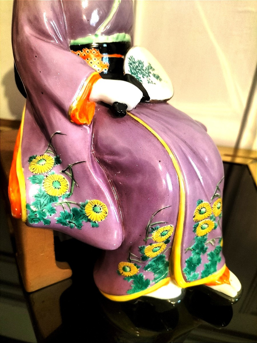 Paire de geisha en porcelaine Japon Époque Taishō  1912 - 1926 -photo-4