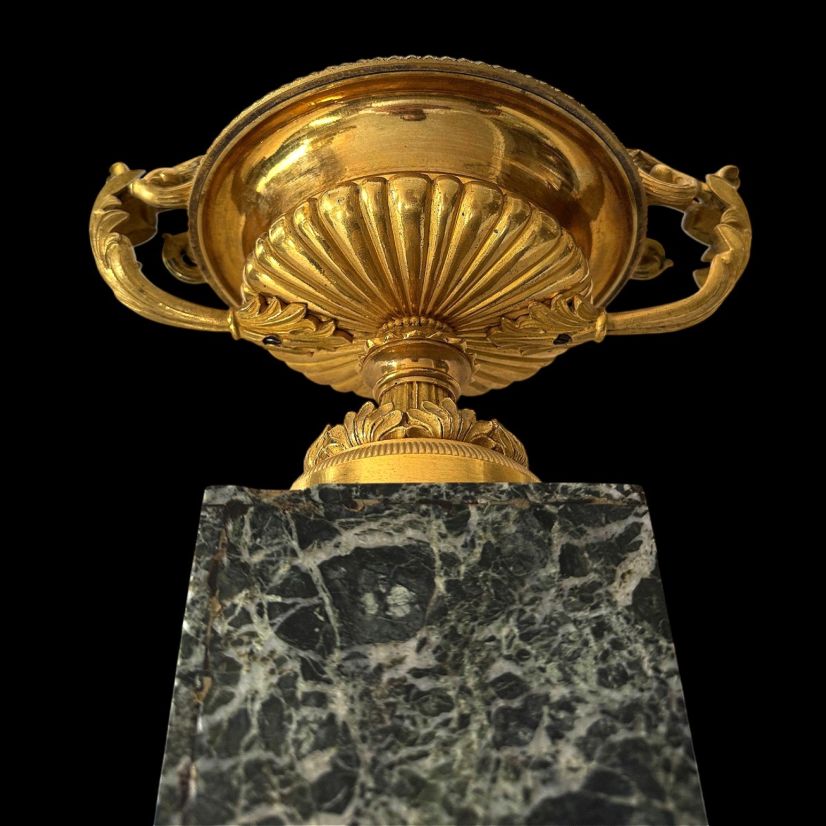 Paire de coupe tazza en bronze doré style Empire Charles X-photo-6