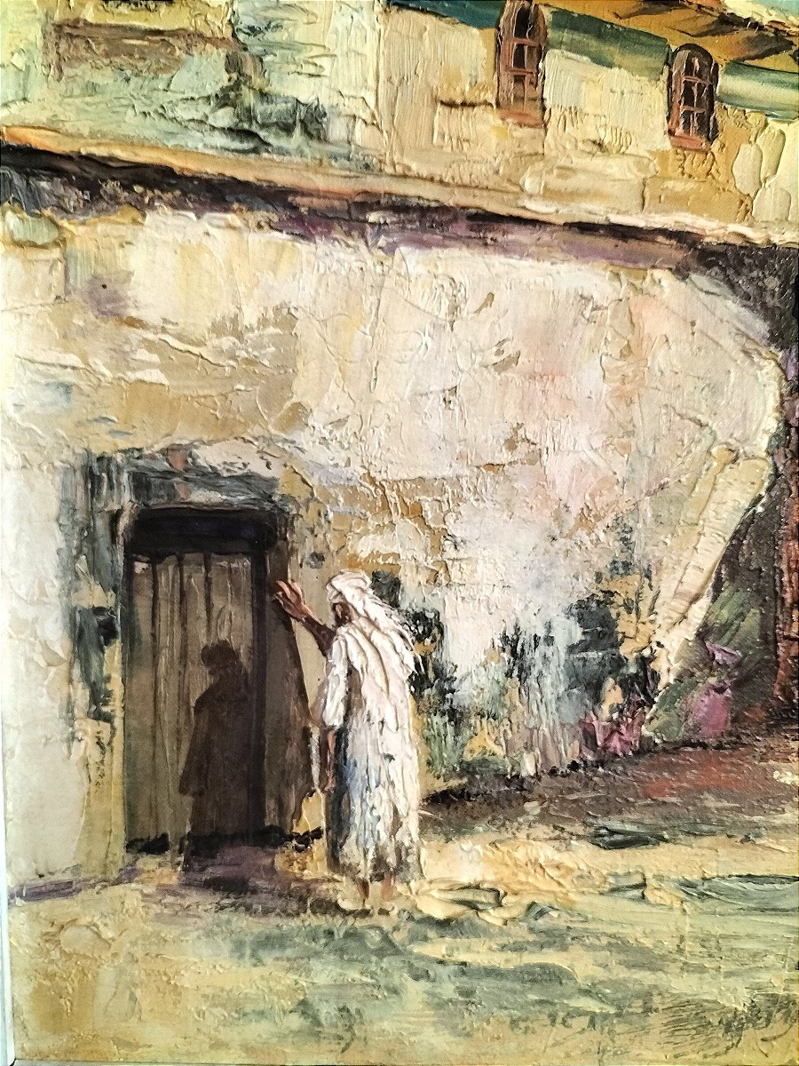 Peinture orientaliste huile sur toile signée Ribel-photo-2