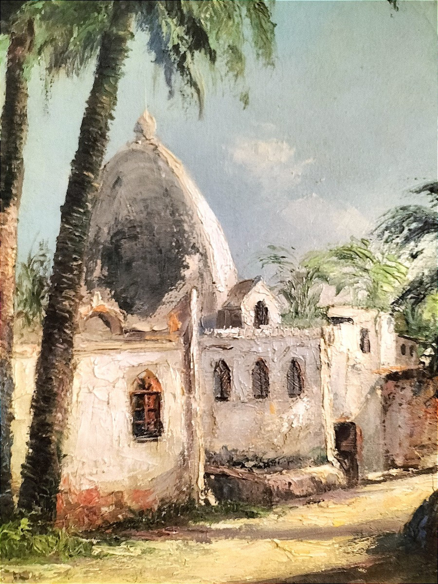 Peinture orientaliste huile sur toile signée Ribel-photo-6