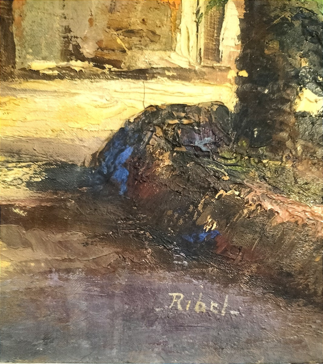 Peinture orientaliste huile sur toile signée Ribel-photo-7